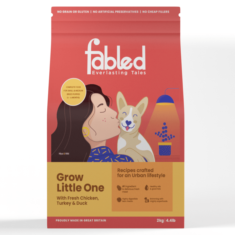 Fabled Grow Little One Fresh Chicken Turkey & Duck Small Medium Dog Dry Food image 2