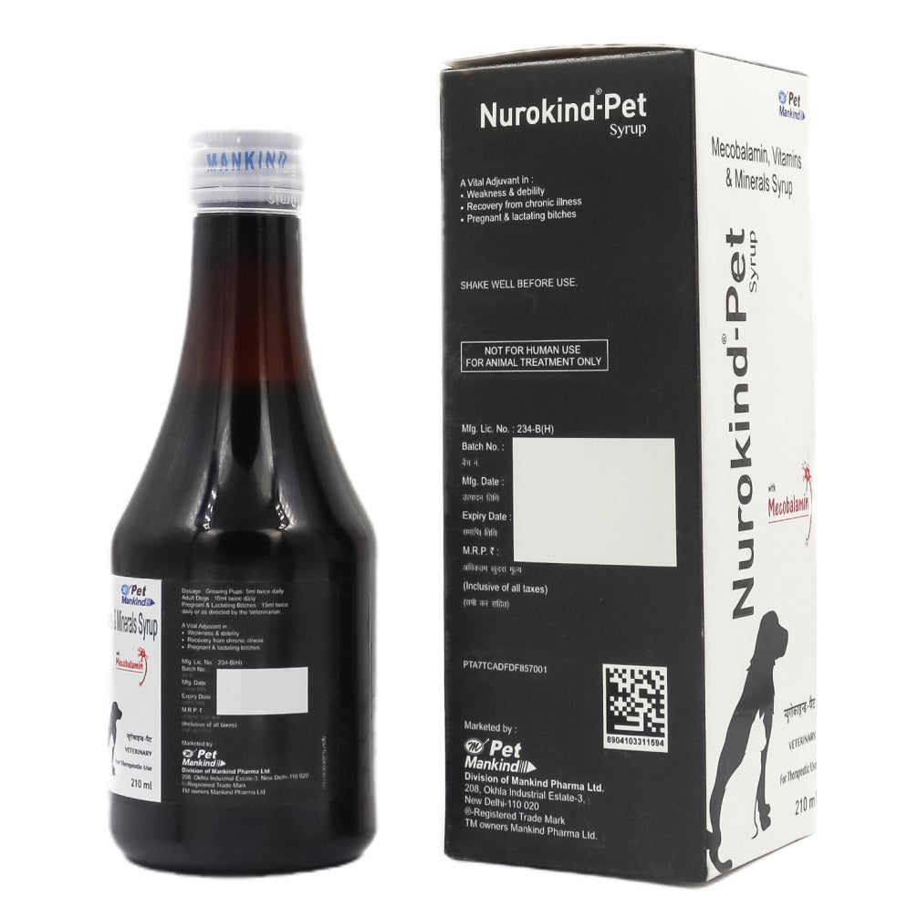 Mankind Nurokind Pet Syrup Multi Vitamin Supplement for Dogs and Cats (210ml) image 4