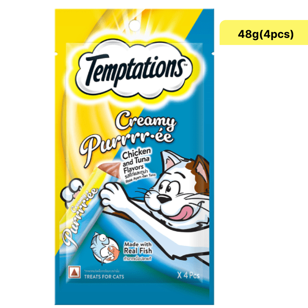 Temptations Purrrr ee Chicken & Tuna, Salmon & Cheese, Maguro & Scallop Cat Treats Combo image 10