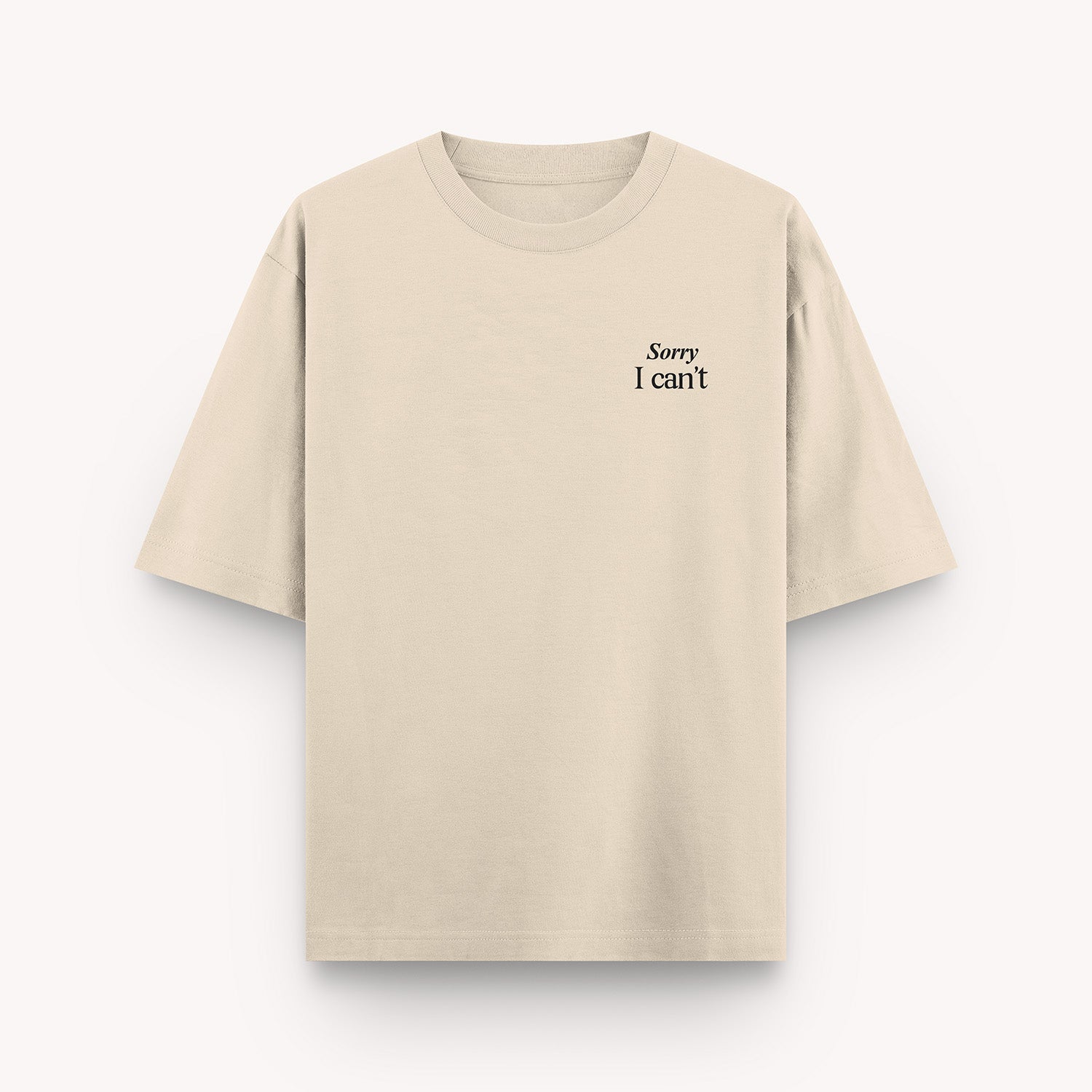 thePack Indie Merch Plans with My Dog Oversized T Shirt for Men and Women (Beige)