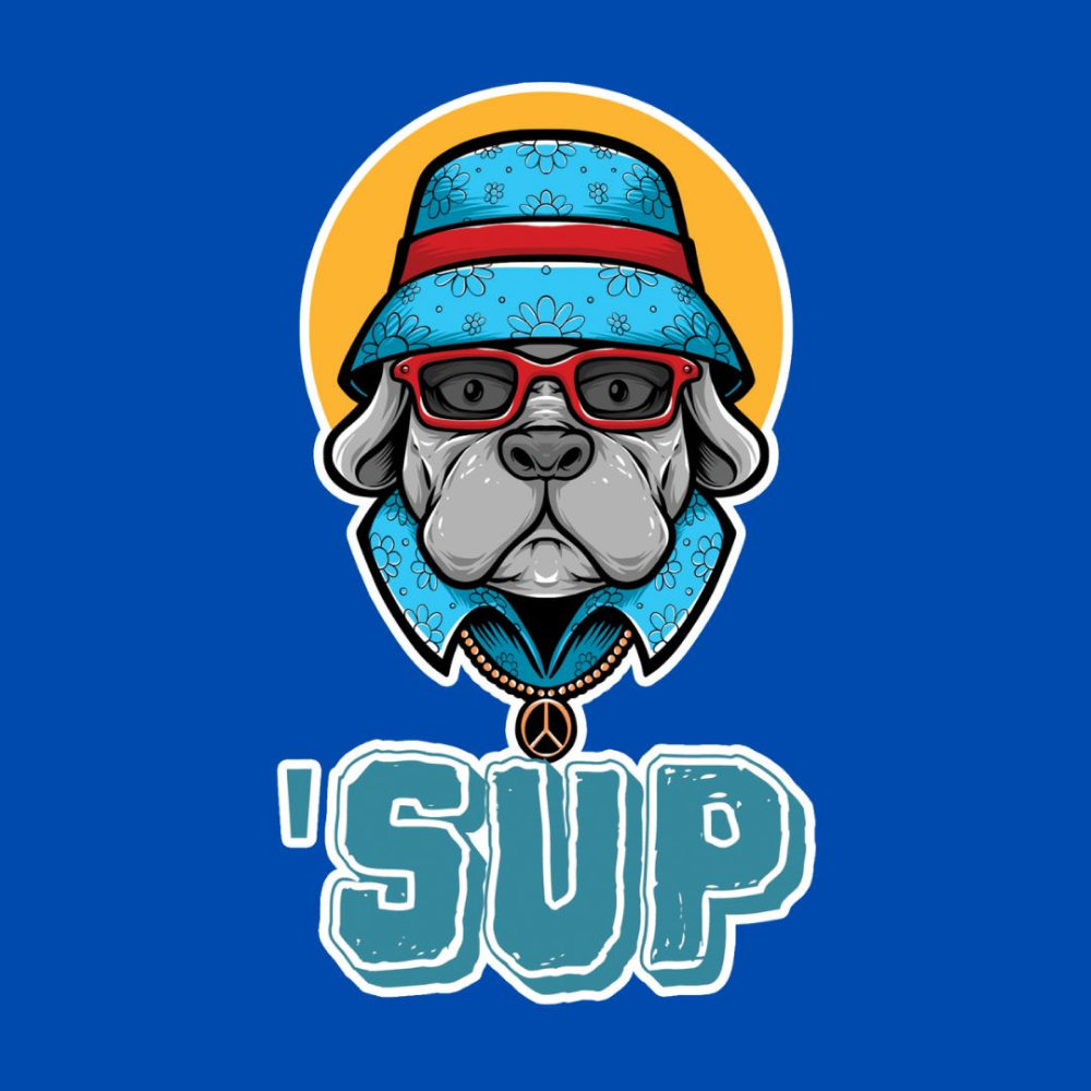 Cheeku SUP Graphic Cotton T Shirt for Dogs and Cats (Blue) image 3