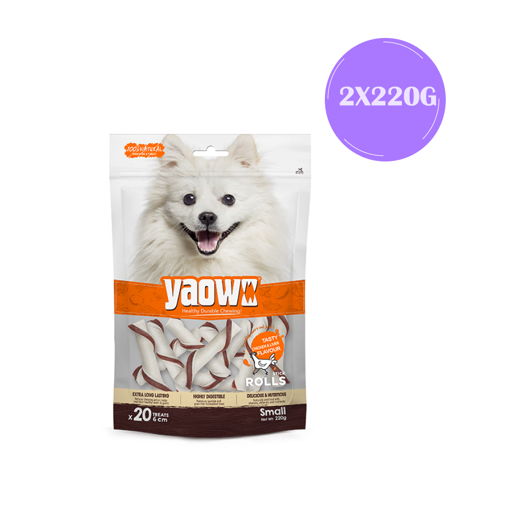 Gnawlers Yaowo Stick Roll Dog Treats (2.5inch) image 5