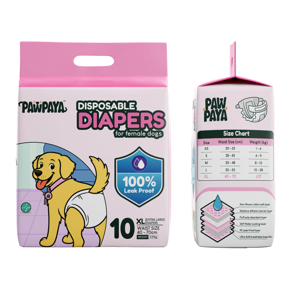 Pawpaya 100% Leak Proof Disposable Diapers for Female Dogs image 9