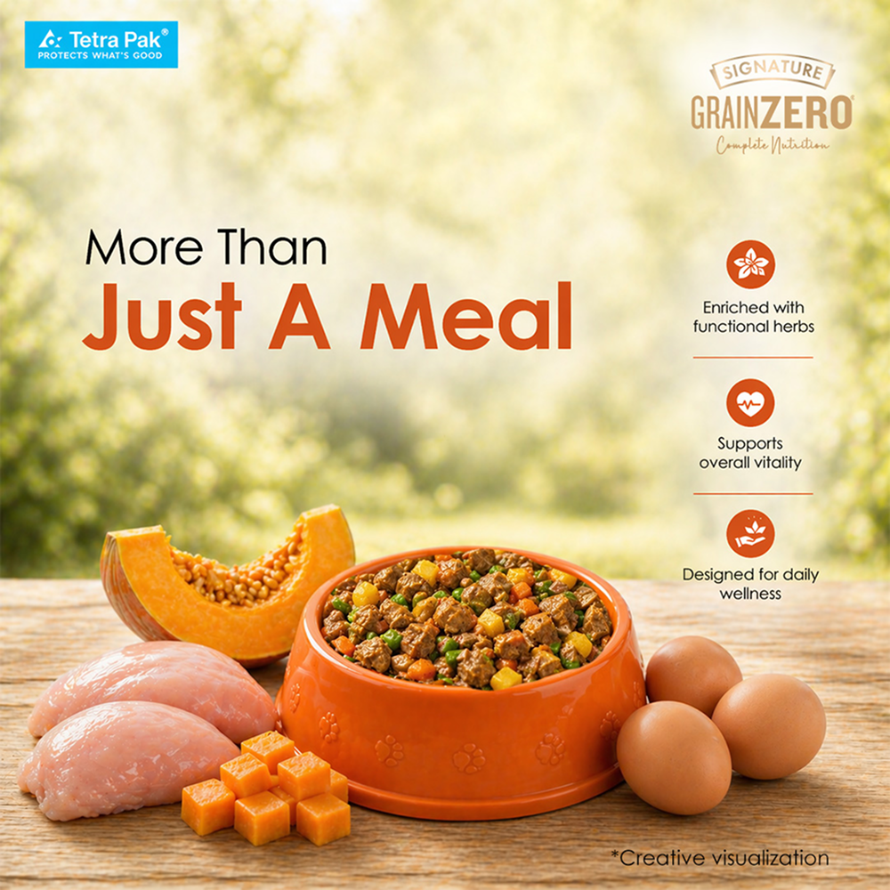 Signature Grain Zero Tetra Pack Real Chicken Egg & Pumpkin Dog Fresh Food image 7