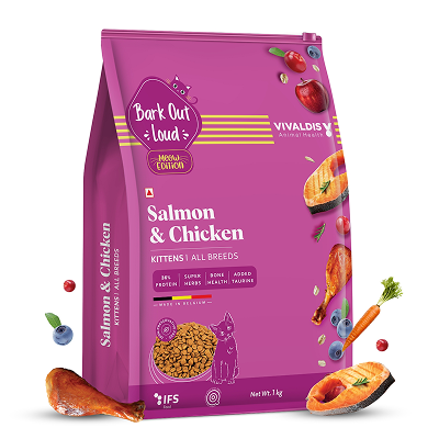 Bark Out Loud Salmon and Chicken Kitten Dry Food image 2