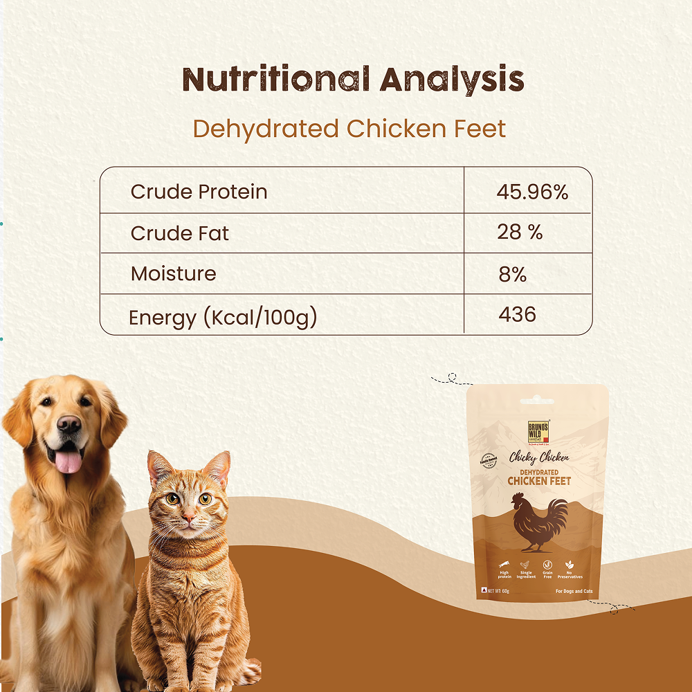 Bruno's Wild Essentials Chicky Chicken Feet Dehydrated Dog Treats image 4