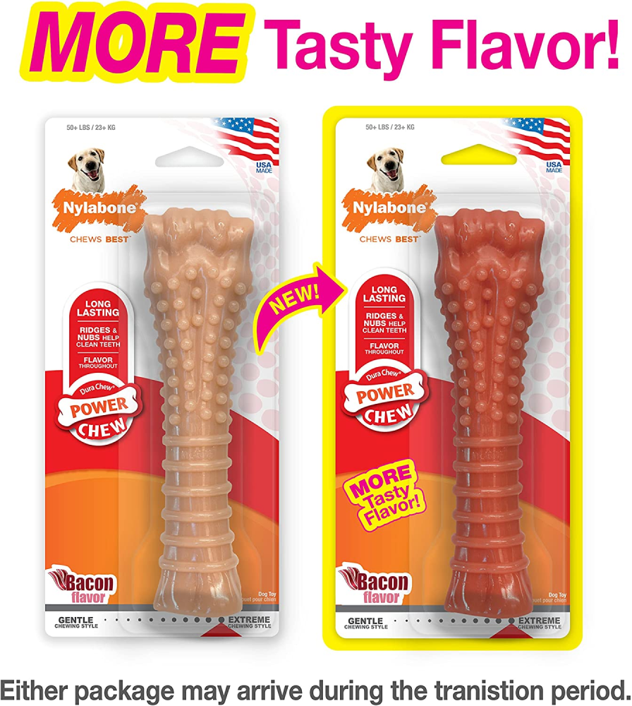 Nylabone Power Chew Textured Bone Toy for Dogs (Brown) image 5