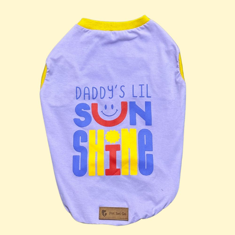Pet Set Go Daddy's Sunshine T Shirt for Dogs (Blue)