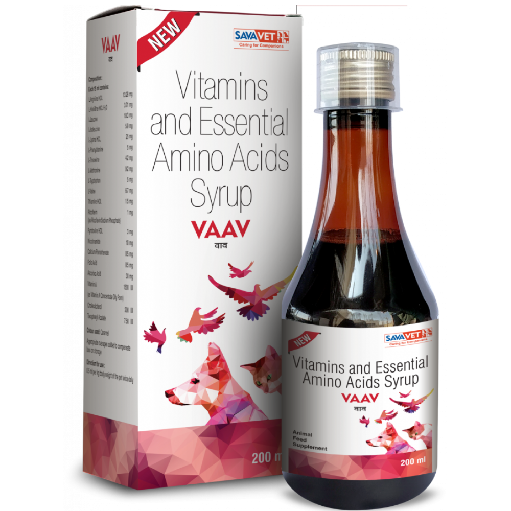 Savavet Vaav Syrup Vitamins & Essential Amino Acids for Pets (200ml) image 2