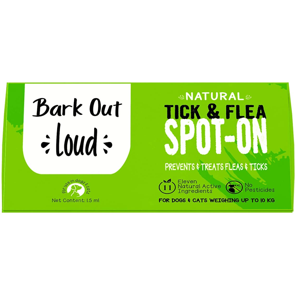 Bark Out Loud Natural Tick & Fleas Spot On Solution for Dogs and Cats image 1