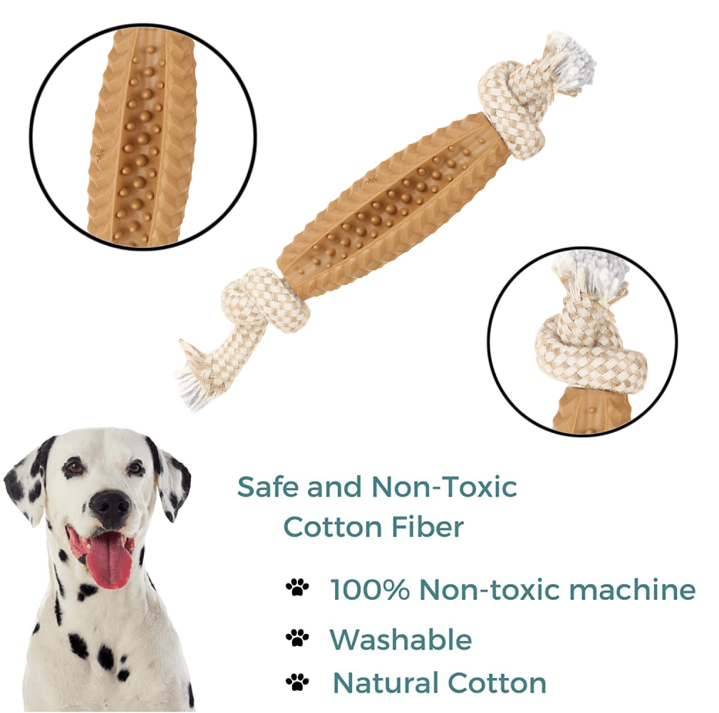 Basil Jute Rope with Spike TPR Chew Toy for Dogs | For Medium Chewers image 7