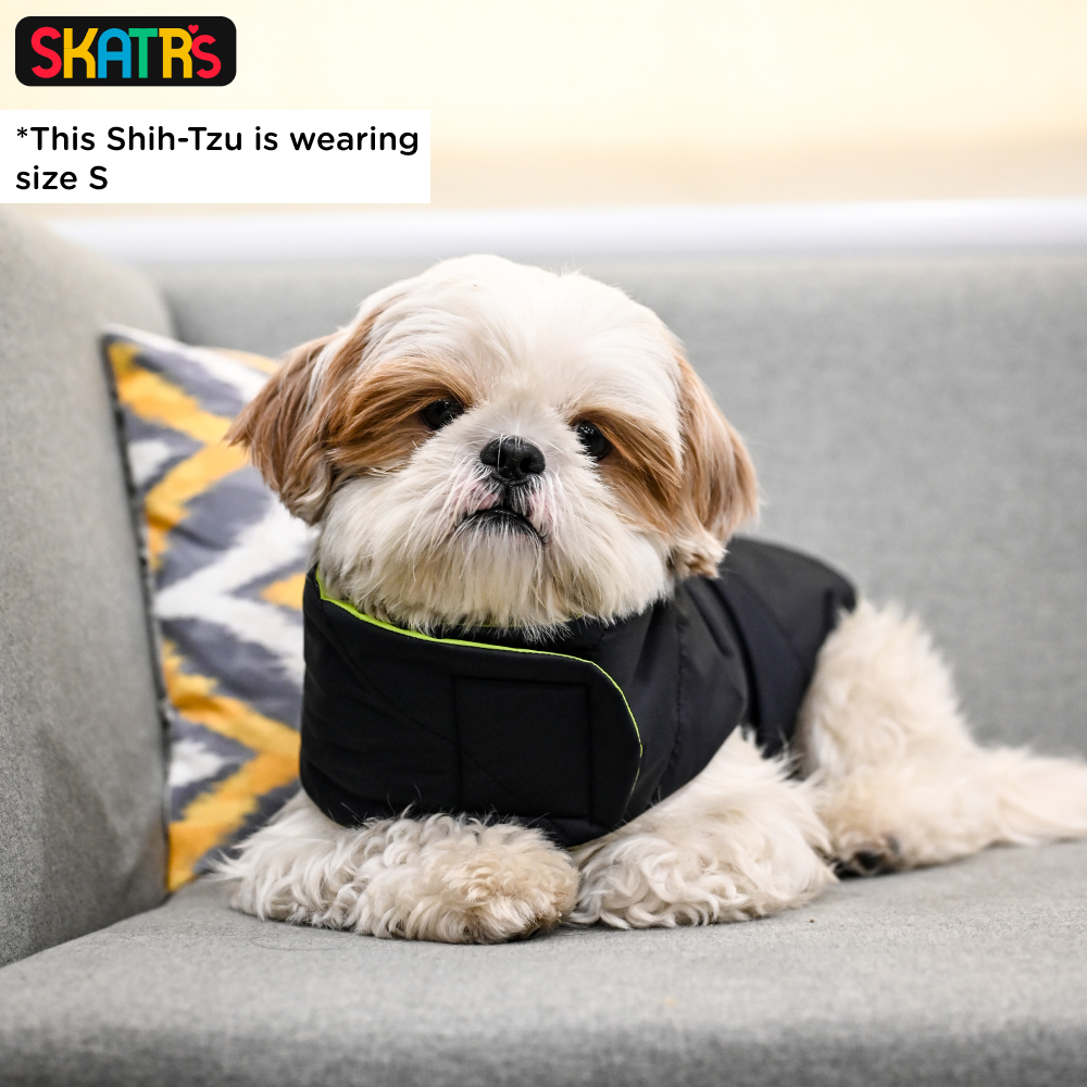 Skatrs Midnight Blue Puffer Reversible Jacket for Dogs and Cats | With Adjustable Baby Velcro image 5