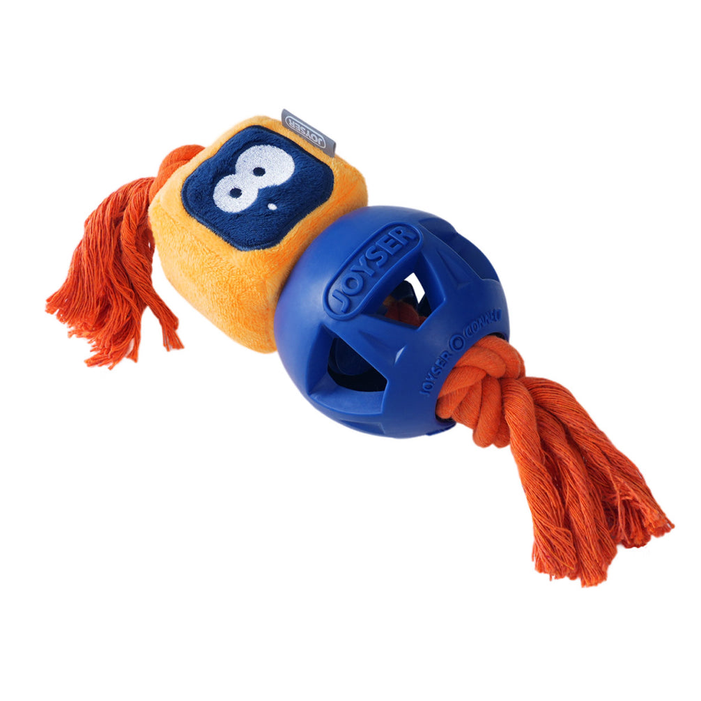 Joyser Cageball Rubber Ball with Robot for Dogs (Yellow/Blue) image 8