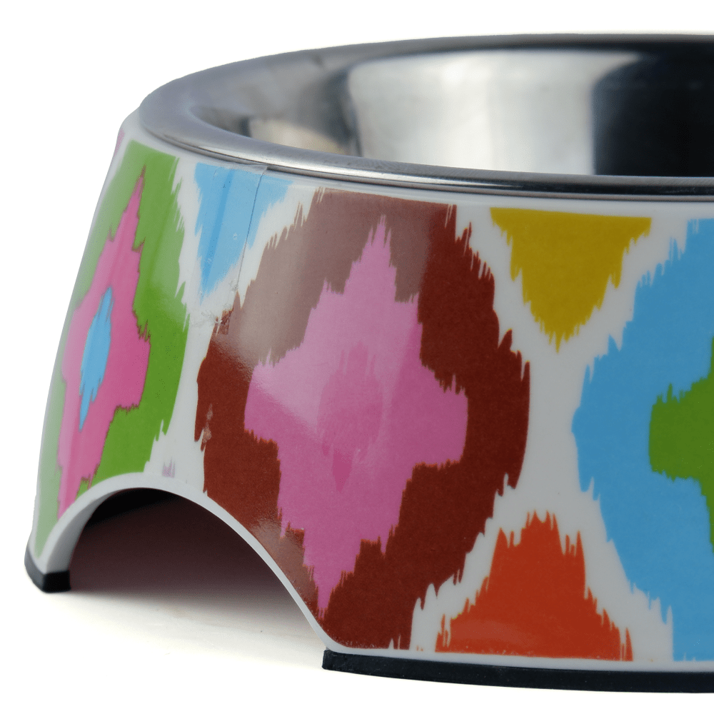 Basil Ikkat Print Melamine Bowl for Dogs and Cats image 5