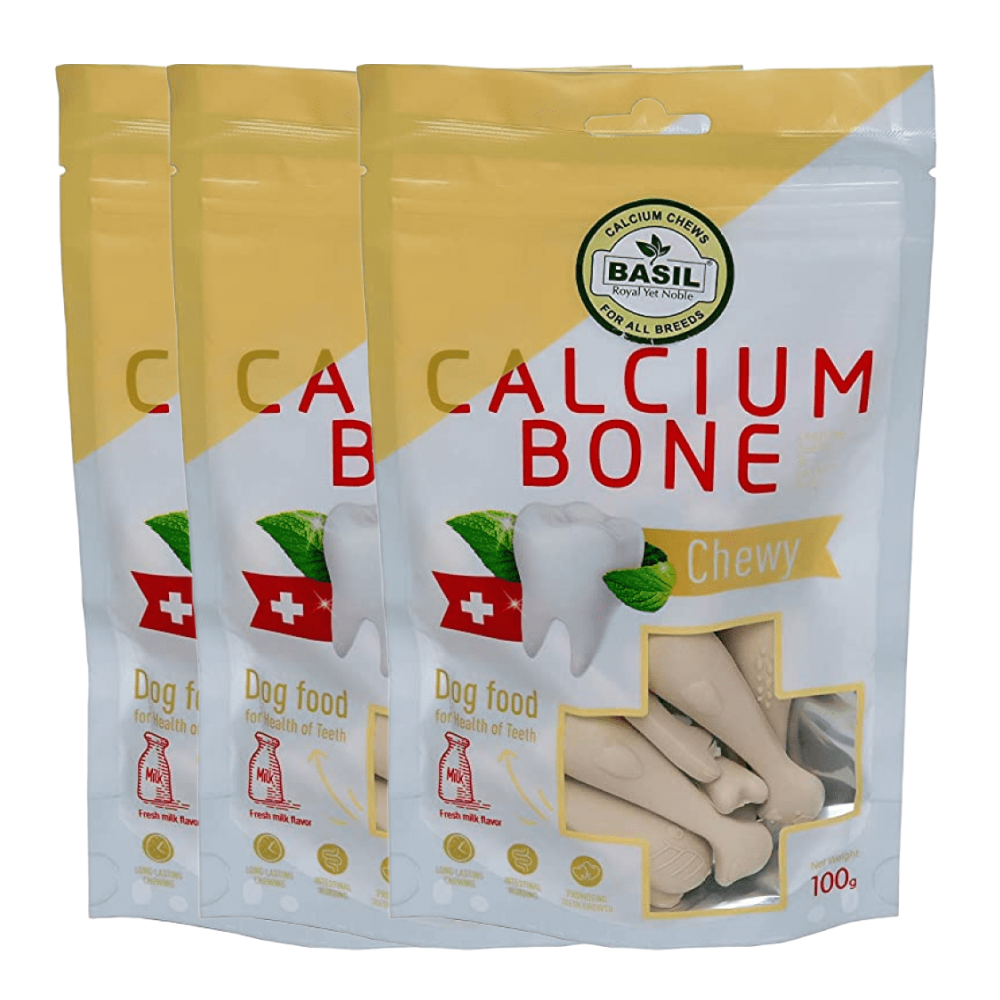 Basil Calcium Chew Bones Dog Treats image 3