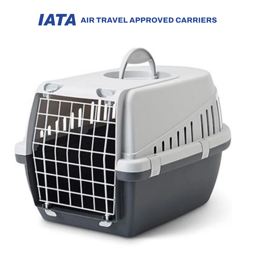 Savic Trotter 2 IATA Approved Travel Carrier for Dogs and Cats (Dark Grey)