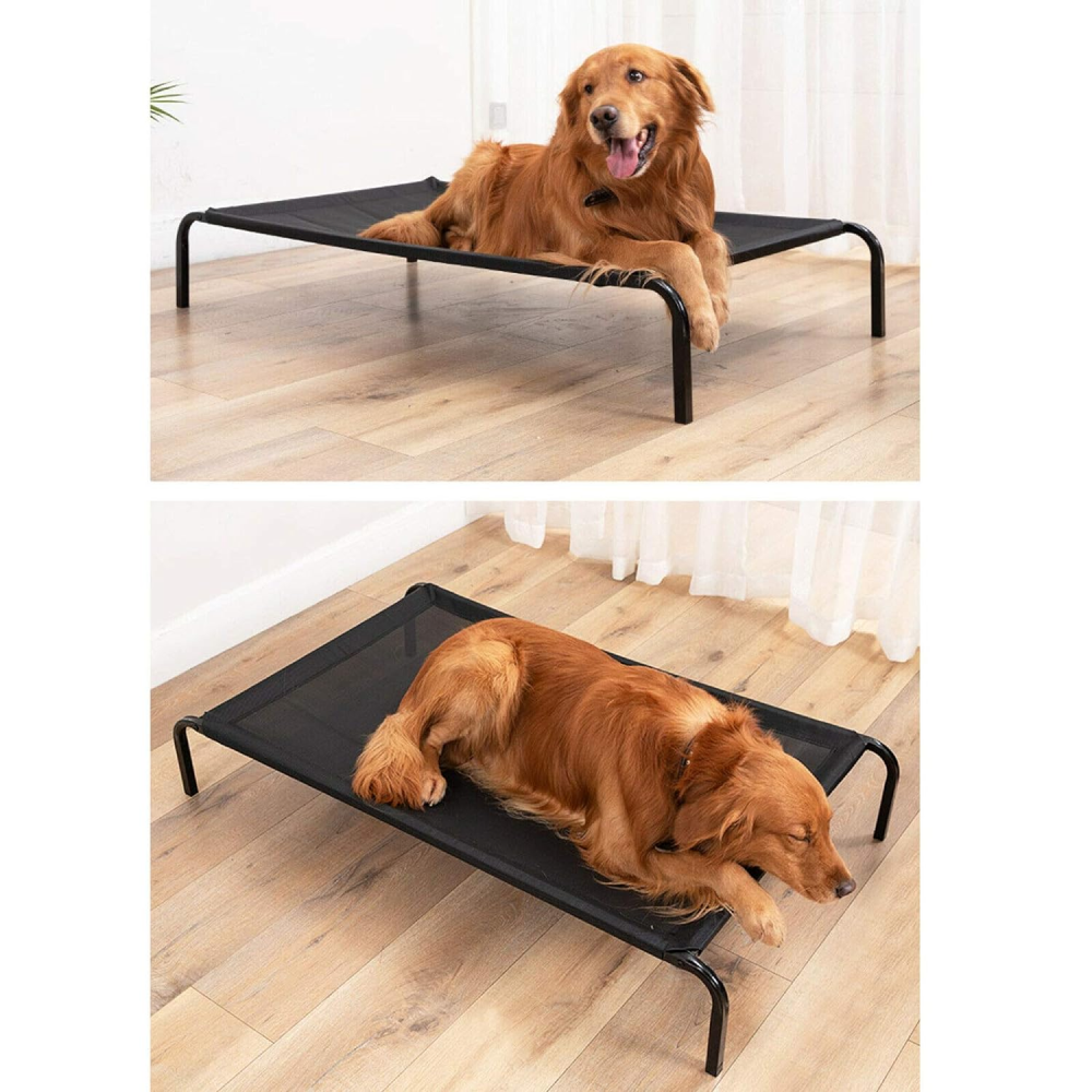 Fluffy's Pawsome Waterproof elevated Sides Camping Bed for Dogs (Black) image 2