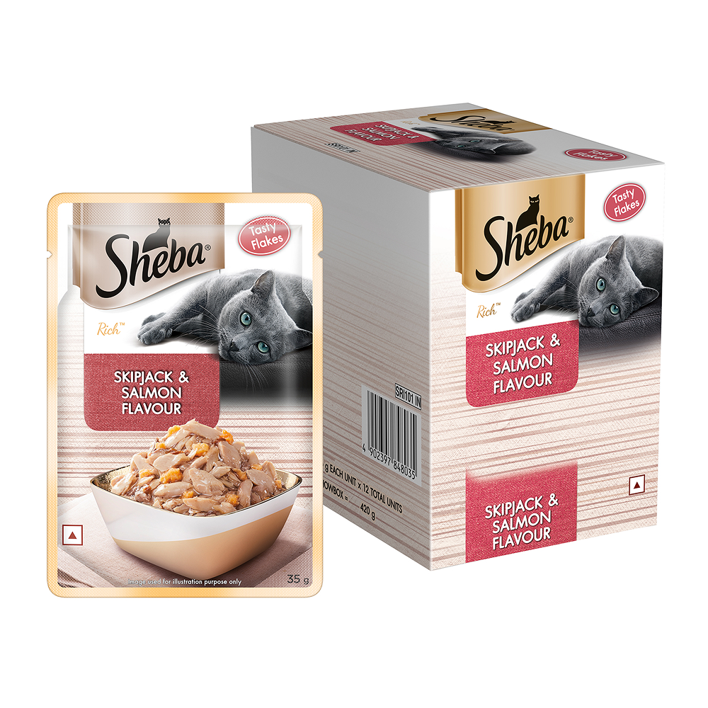 Sheba Skipjack & Salmon Fish Mix Cat Wet Food image 4