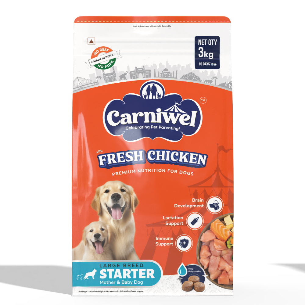 Carniwel Fresh Chicken Kibble Large Breed Starter Dog Dry Food (Limited Stocks)