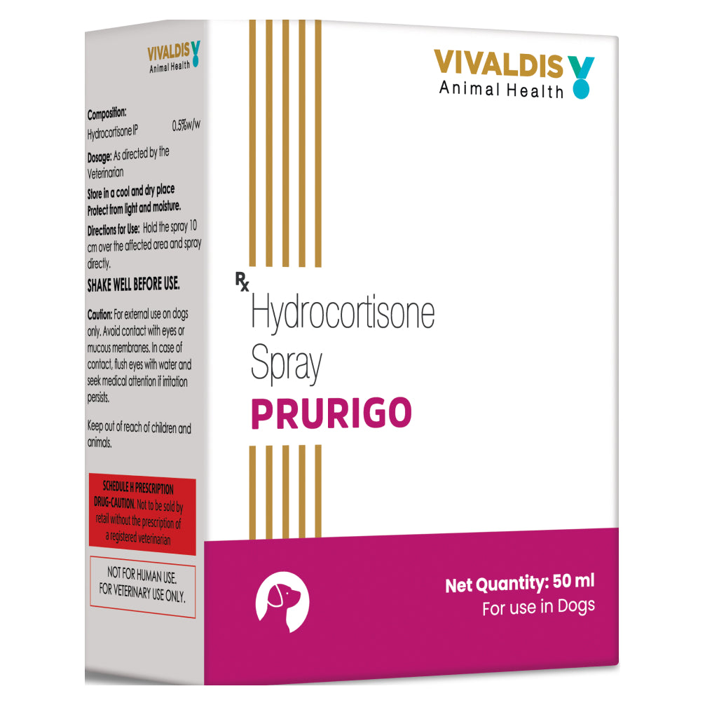 Vivaldis Prurigo (Hydrocortisone) Spray for Dogs & Cats (50ml) image 3