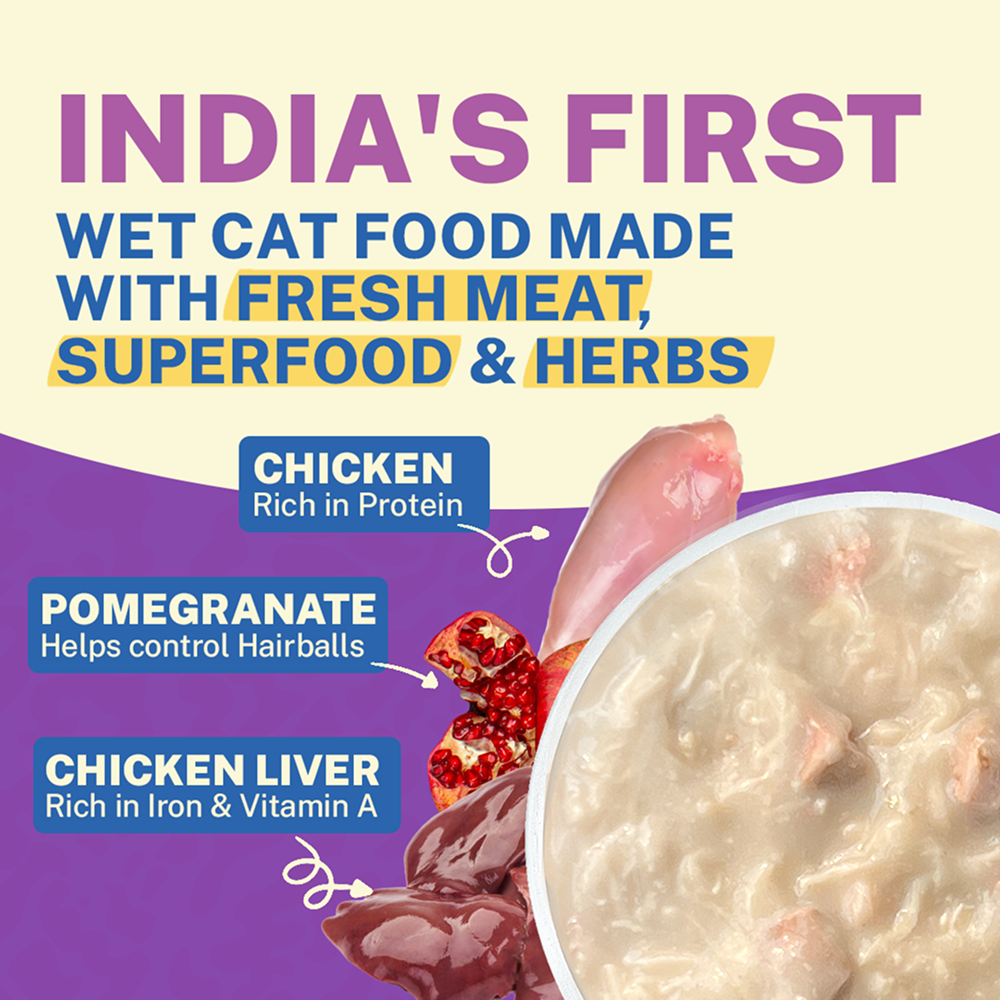 Smylo Kitten Chicken & Liver, Pomegranate, Fresh & No-Preservative Wet Cat Food image 2