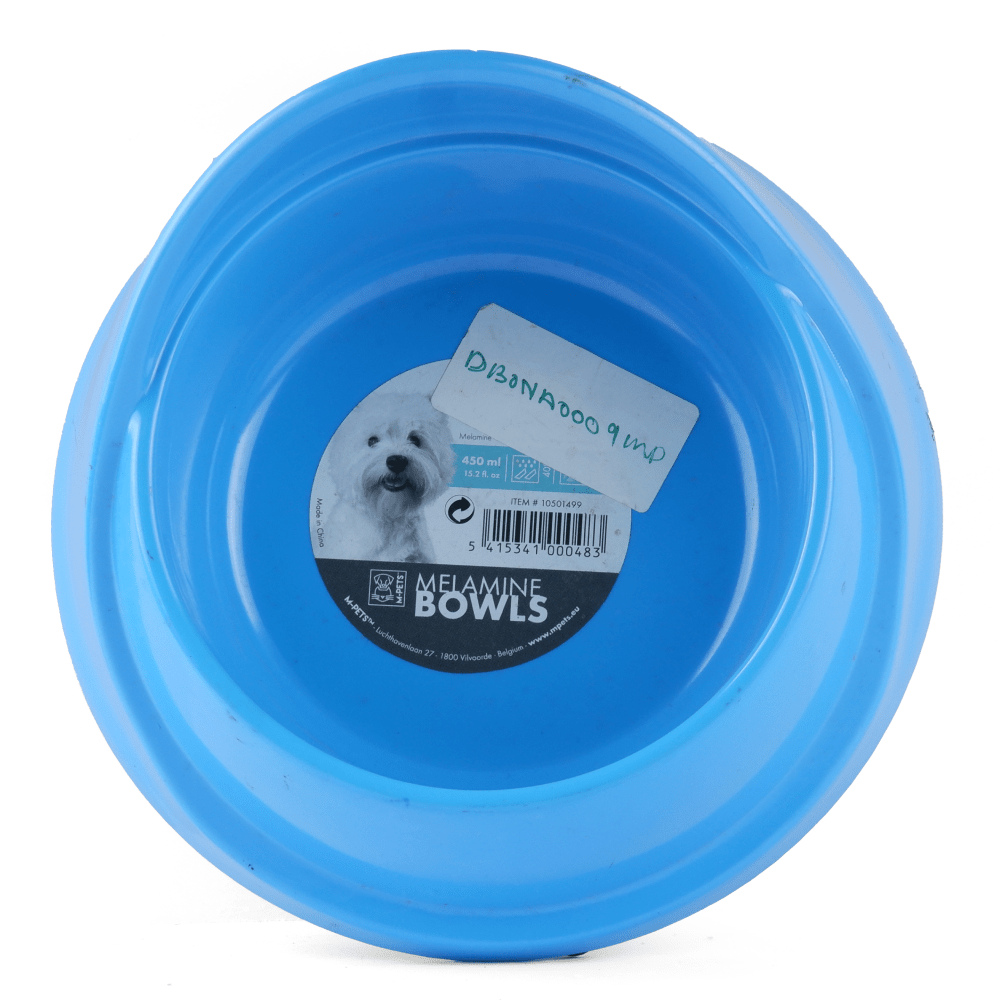 M Pets Single Fashion Diner Bowl for Dogs and Cats (Blue) image 3