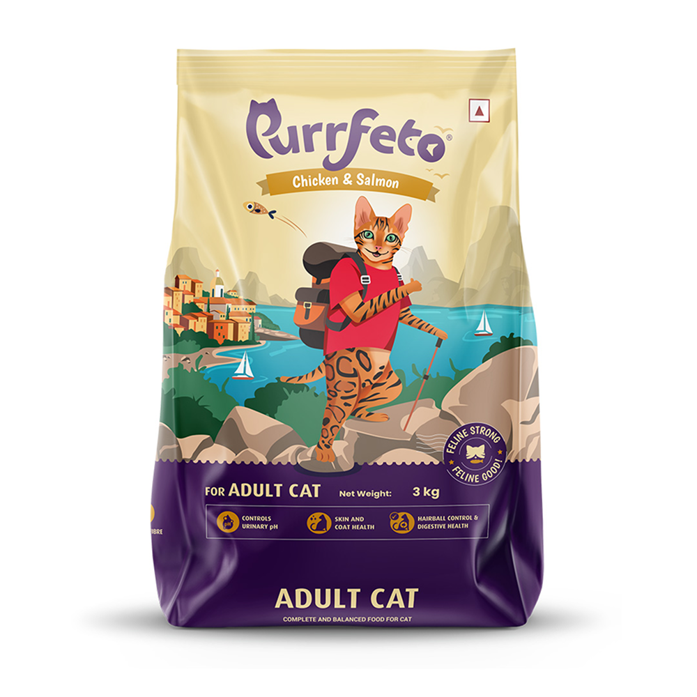Purrfeto Chicken and Salmon Adult Cat Dry Food image 9