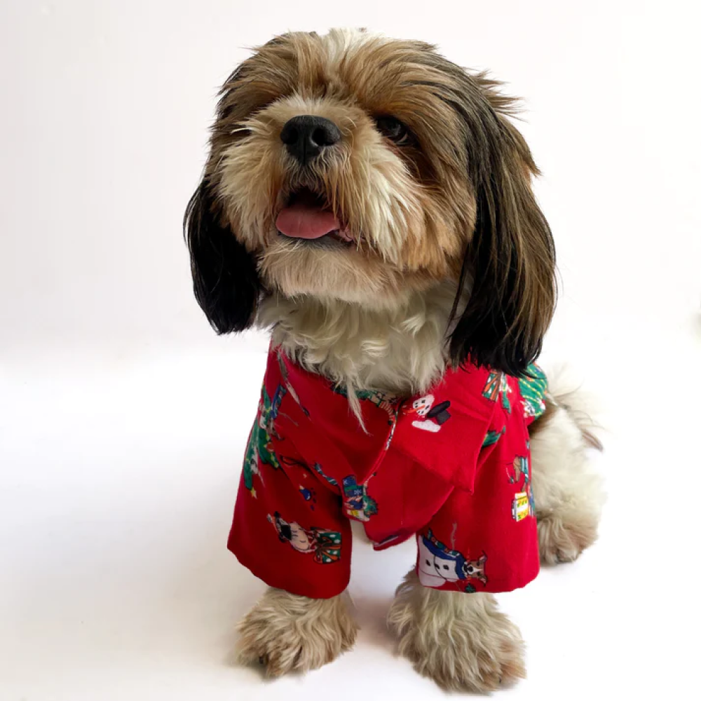 Pawgypets Warm Winter Tree Shirt for Dogs and Cats (Red) image 2