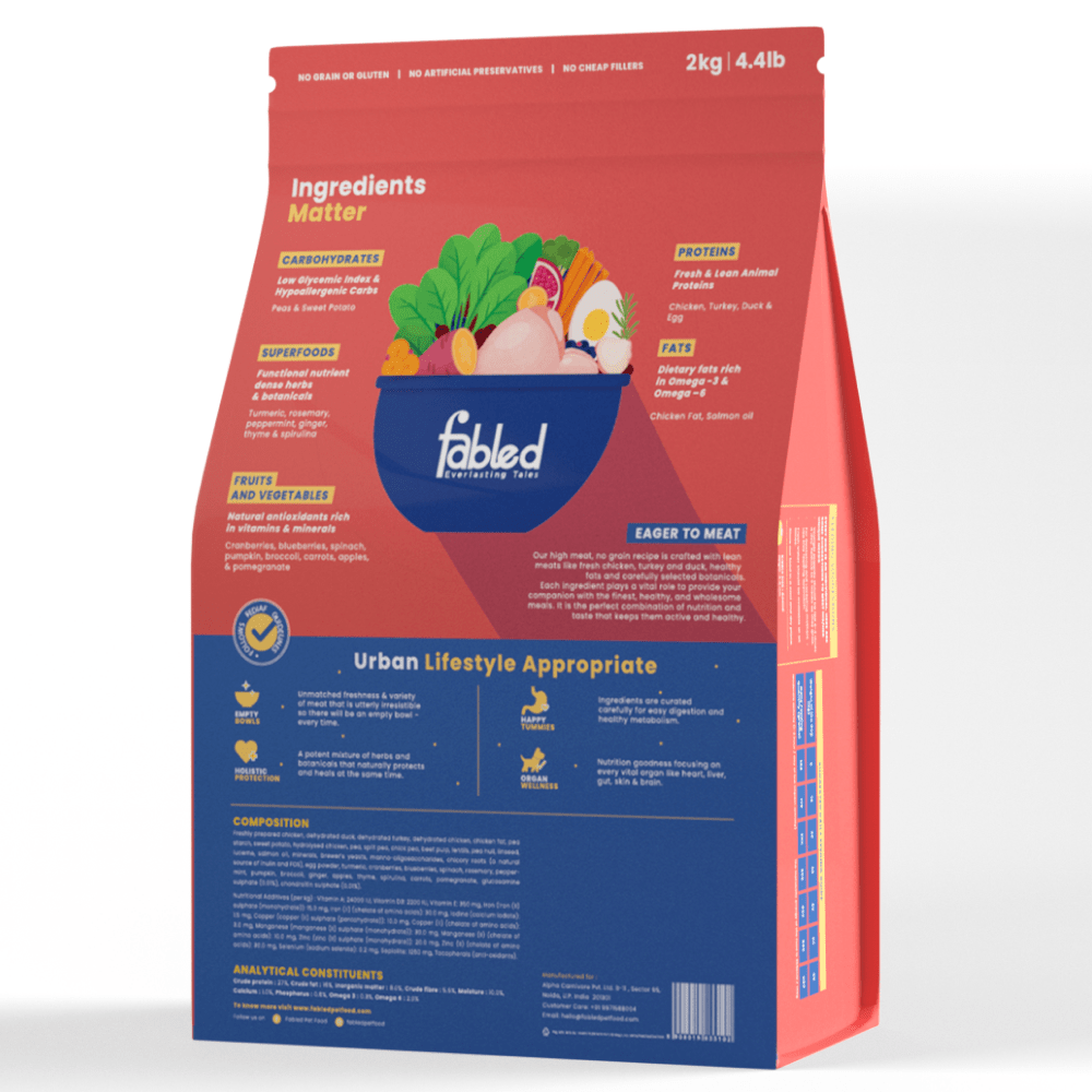 Fabled Eager to Meat Fresh Chicken Turkey and Duck Adult Dog Dry Food image 6