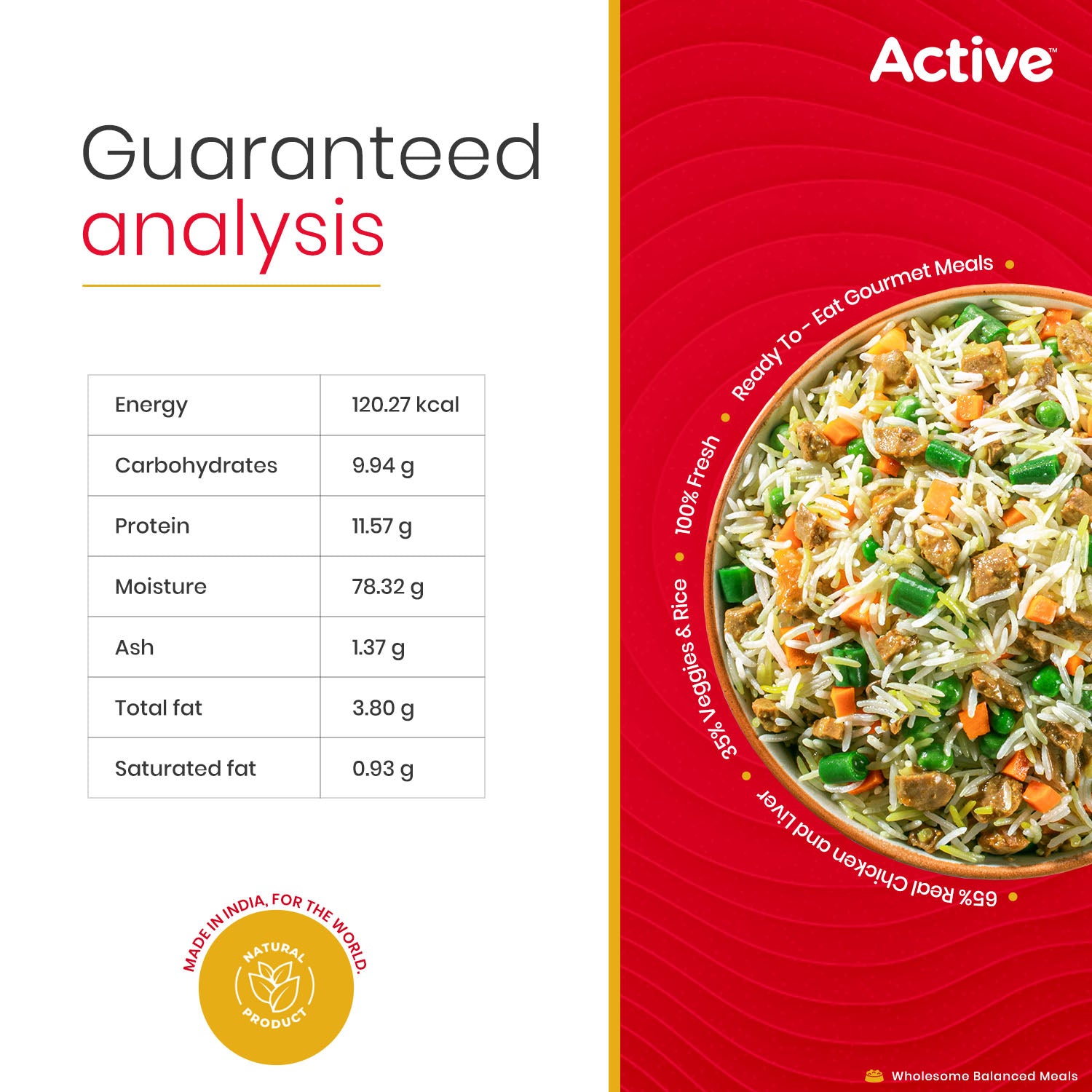 Active Chicken Biryani Fresh Food for Dogs (Buy 1 Get 1) image 5