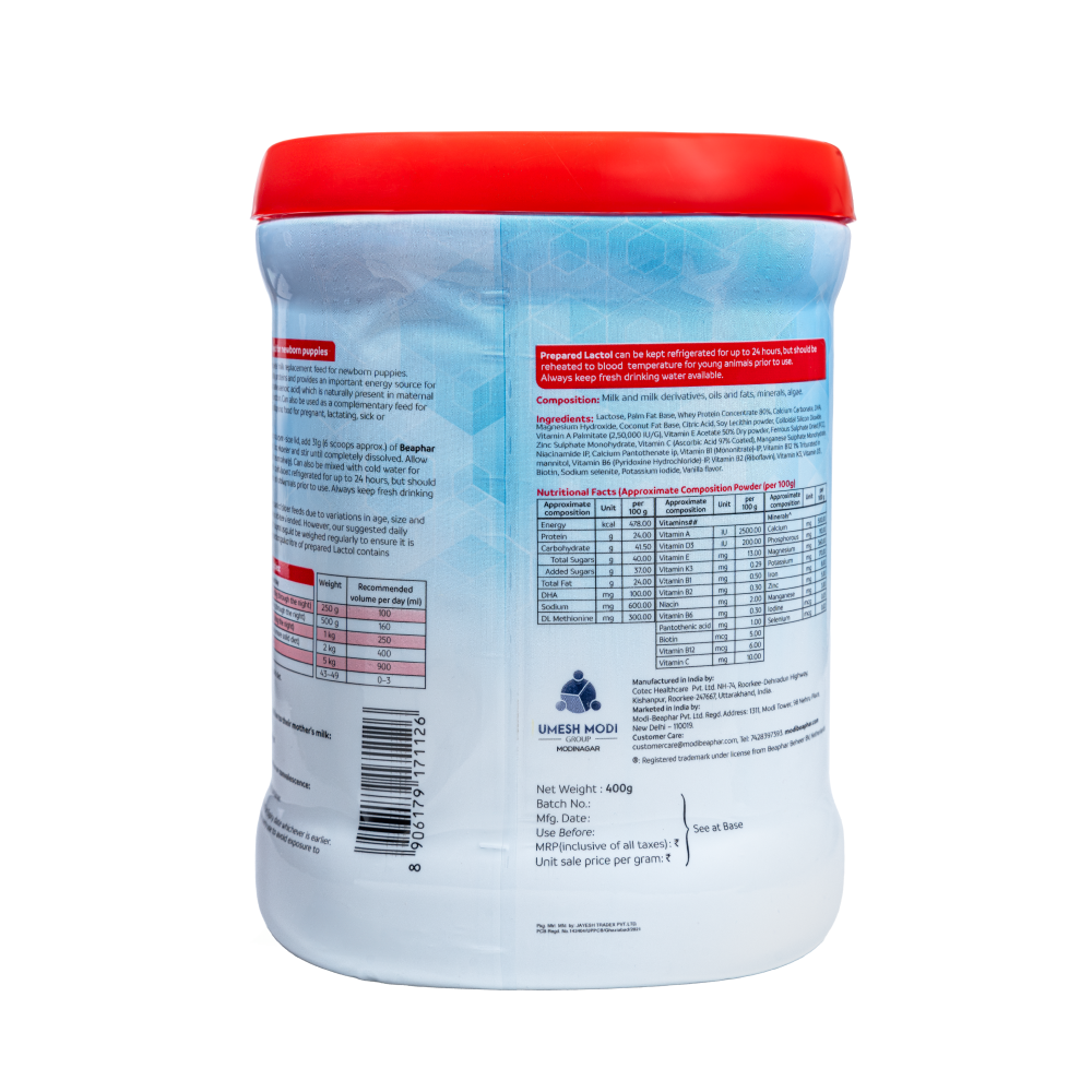 Beaphar Lactol New Born Milk Replacement Powder for Puppies image 10