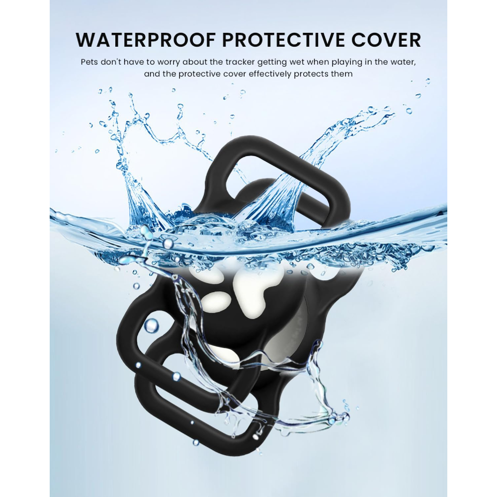 QPets Waterproof Silicon Air Tag Hodler for Dogs and Cats image 2