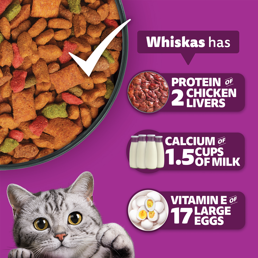 Whiskas Mackerel Flavour Adult Cat Dry Food image 5