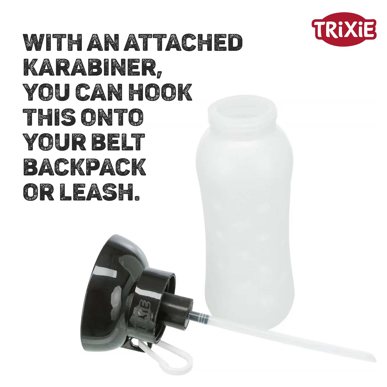 Trixie Travel Bottle with Bowl for Dogs and Cats (Black) image 3