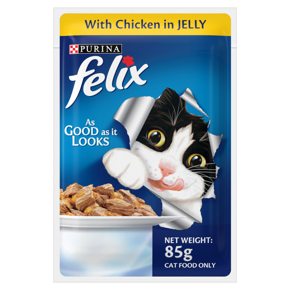 Purina Felix with Chicken in Jelly and with Tuna in Jelly Adult Cat Wet Food image 2