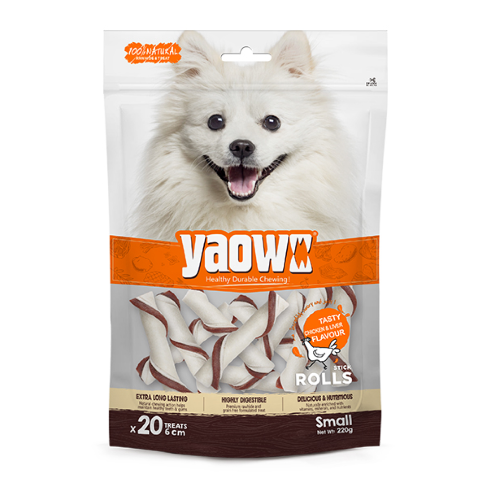 Gnawlers Yaowo Stick Roll Dog Treats (2.5inch) image 2