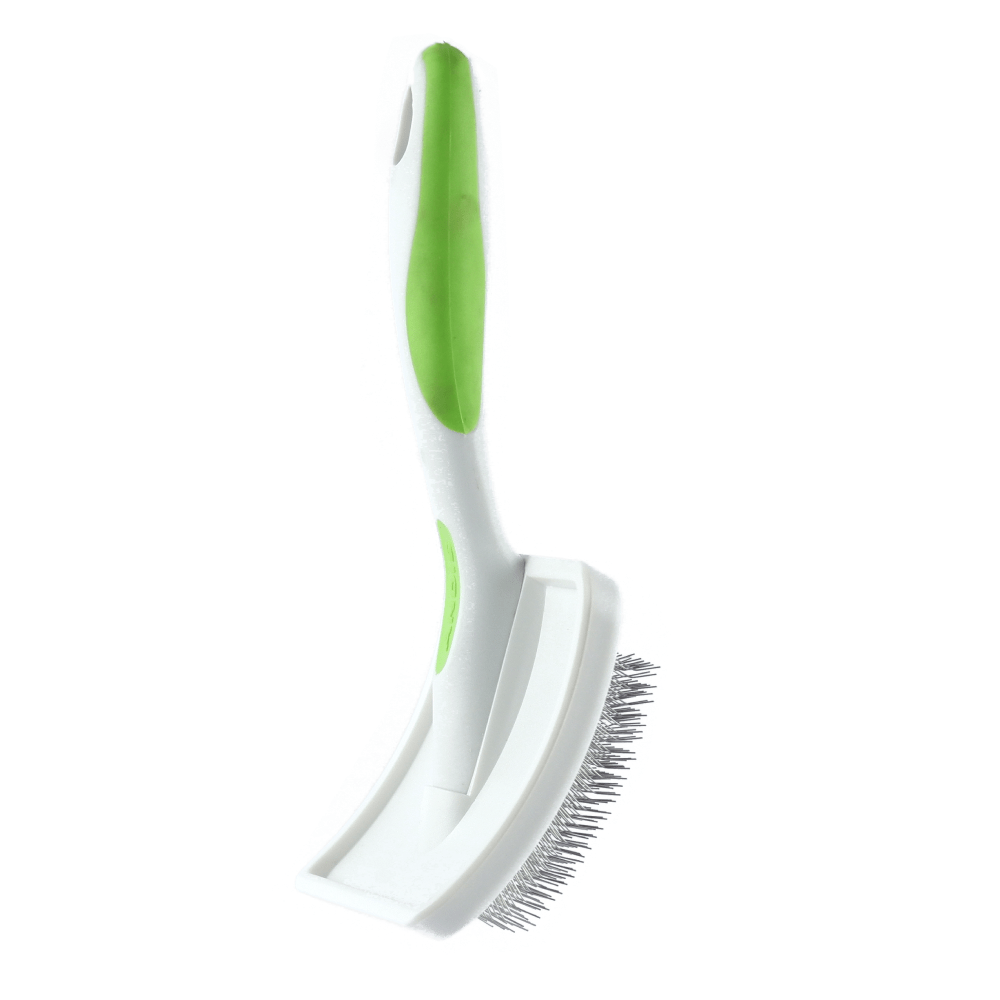 Andis Firm Slicker Brush Grooming Tool for Dogs (White/Green) image 3