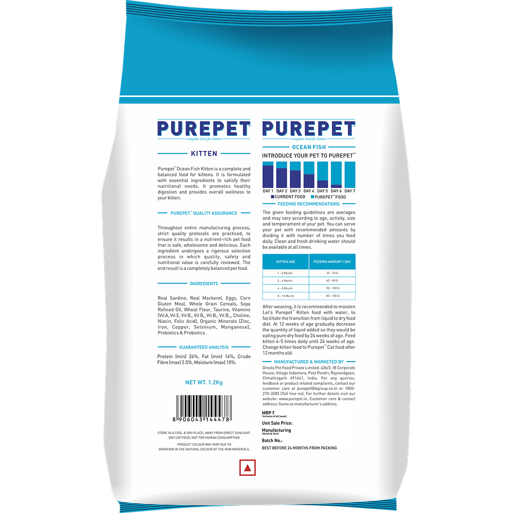 Purepet Ocean Fish Kitten Dry Food image 8