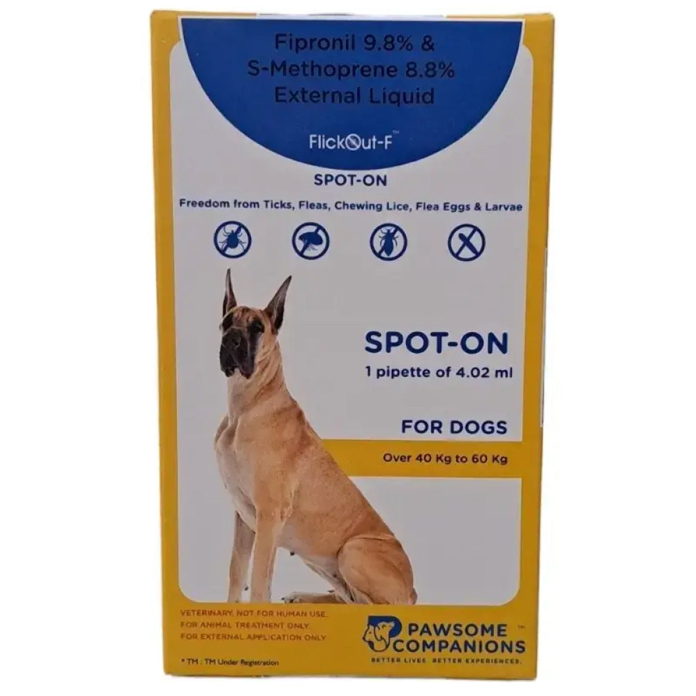 Scientific Remedies FlickOut F Spot On for Gaint Dogs of 40 to 60kg