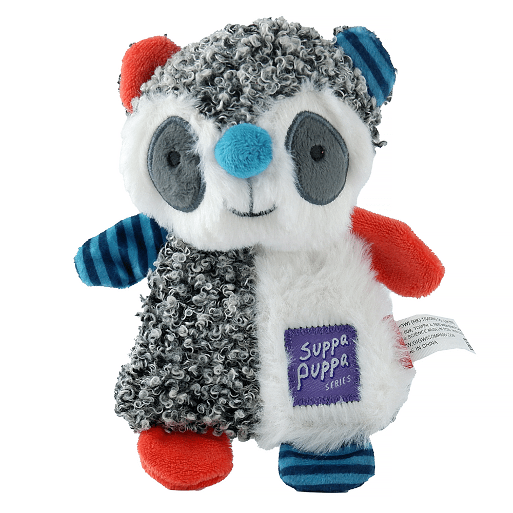 GiGwi Suppa Puppa Racoon Squeaker & Crinkle inside Toy for Dogs image 1