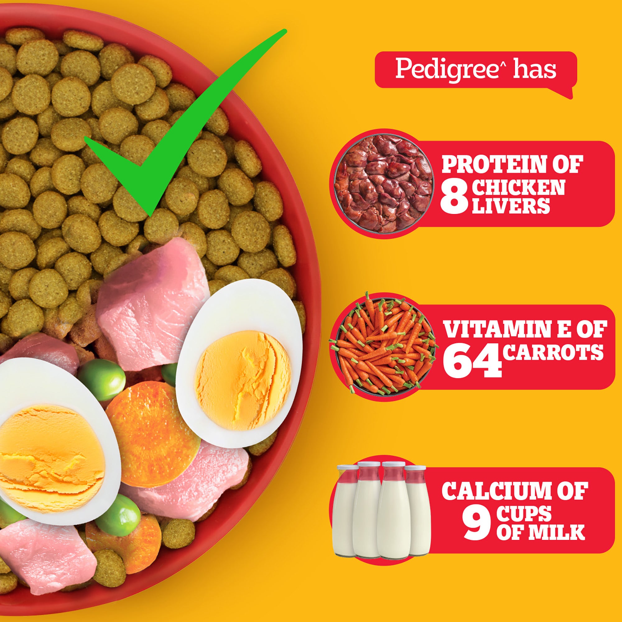 Pedigree Chicken, Egg and Rice Adult Dog Dry Food image 8