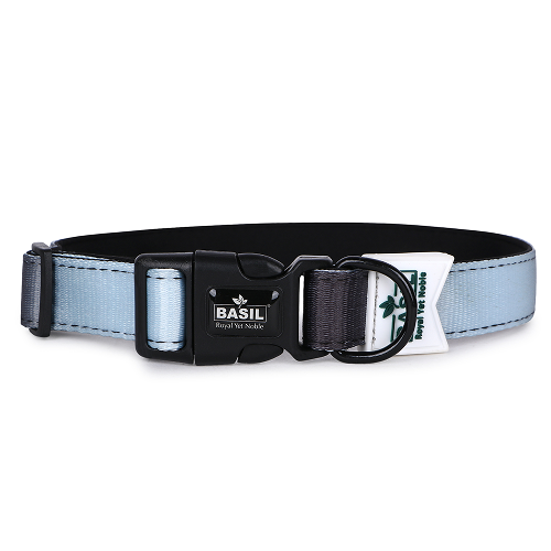 Basil Adjustable Padded Collar for Dogs (Black/Gray) image 1