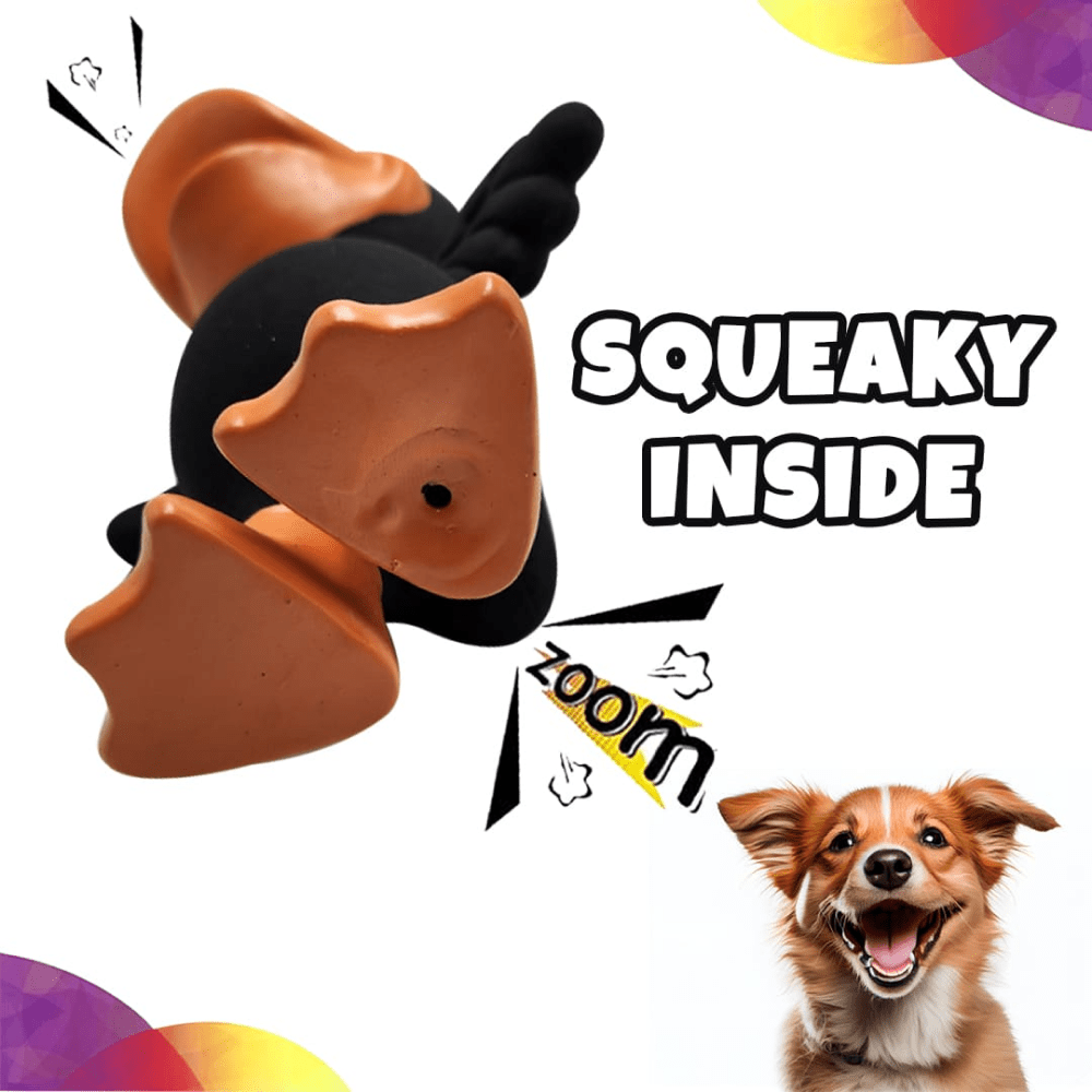 Goofy Tails Latex Squeaky Duck Toy for Dogs image 5