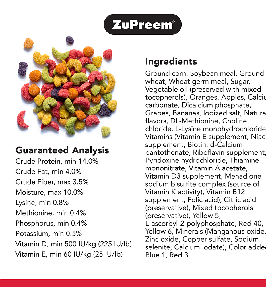 ZuPreem Fruit Blend Bird Food for Large Birds image 4