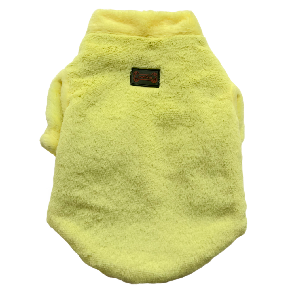 Pawgypets Fur Puffer Jacket for Dogs and Cats (Yellow) image 2