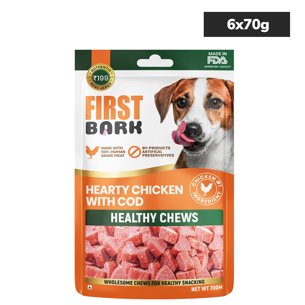 First Bark Hearty Chicken with Cod Jerky Dog Treat image 2