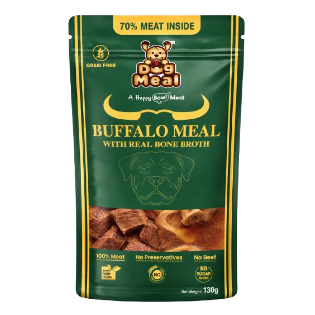 Dog Meal Buffalo Meal with Real Bone Broth Dog Wet Food