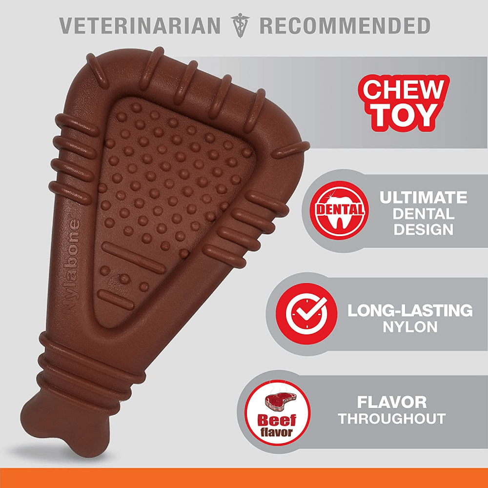 Nylabone  Power Chew Dental Arch Bone Toy for Dogs (Brown) image 3