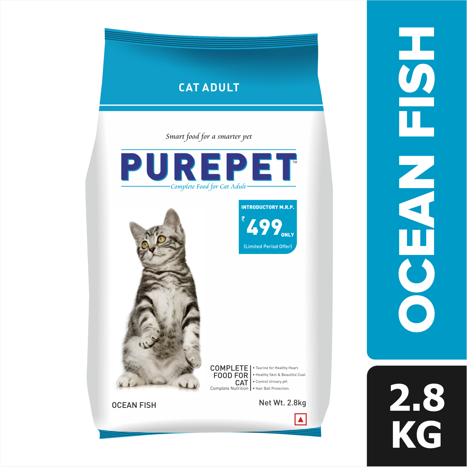 Purepet Seafood and Ocean Fish Adult Cat Dry Food Combo image 2