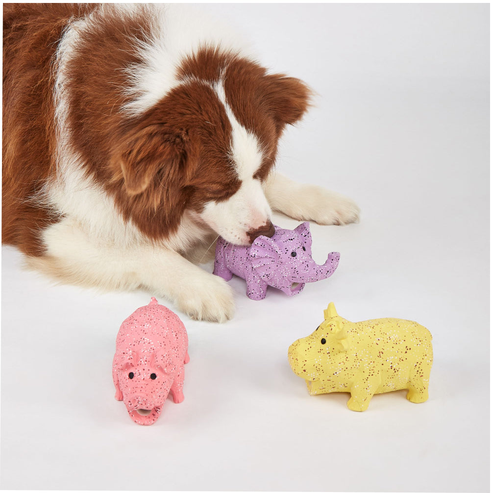 Fofos Pig Shaped Latex Toy for Dogs image 3